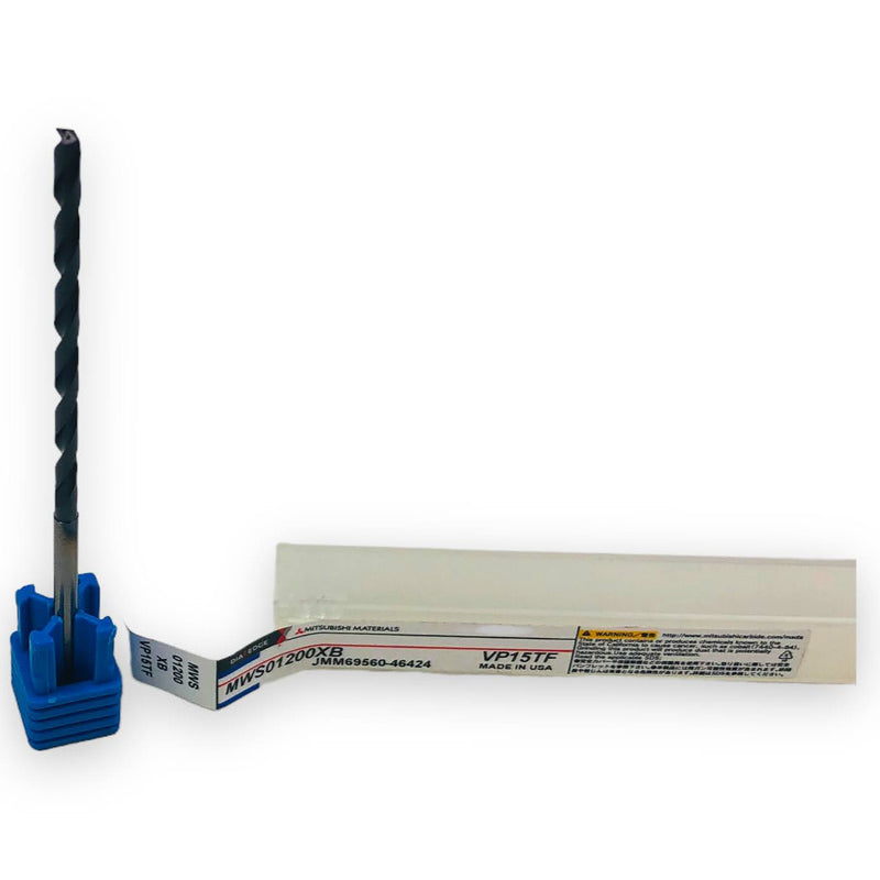 Solid Carbide Drill Bit Coolant Micro MWS 01200 XB Mitsubishi MWS01200XB VP15TF