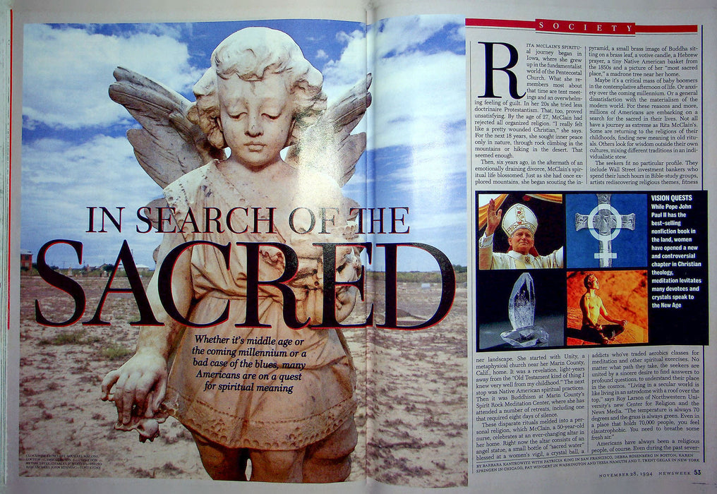 Newsweek Magazine November 28 1994 Quest Spiritual Meaning Religion Buddhisim