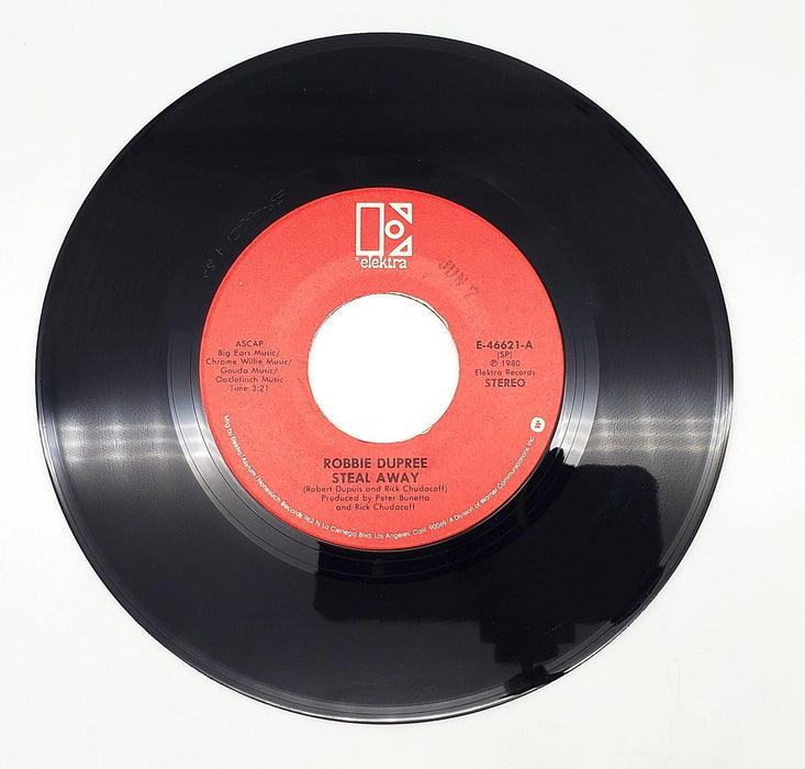 Robbie Dupree Steal Away 45 RPM Single Record Elektra 1980 E-46621 1