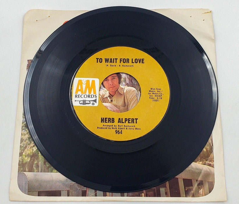 Herb Alpert To Wait For Love / Bud 45 RPM Single Record A&M 1968 964 3