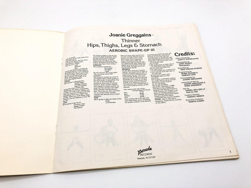 Joanie Greggains Thin Thighs, Hips and Stomach Record LP PA-112 Parade 1983 5