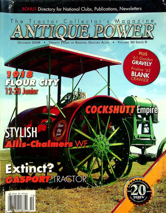 Antique Power Magazine October 2008 Vol 20 # 6 1918 Flour City 12-20 Junior