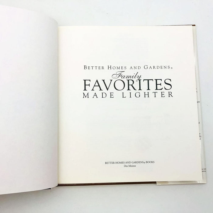 Family Favorites Made Lighter Hardcover Better Homes and Gardens 1992 Cookbook 7