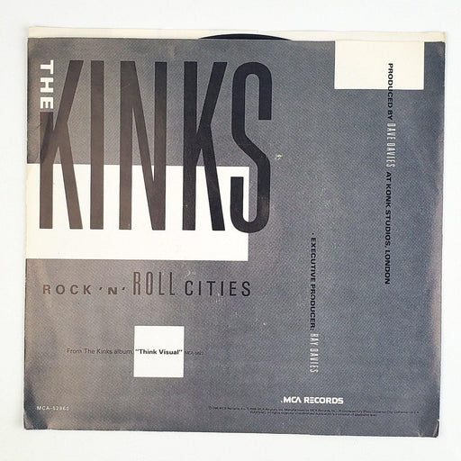 The Kinks Rock 'N' Roll Cities 45 RPM Single Record MCA Records 1986 Pic Sleeve 2