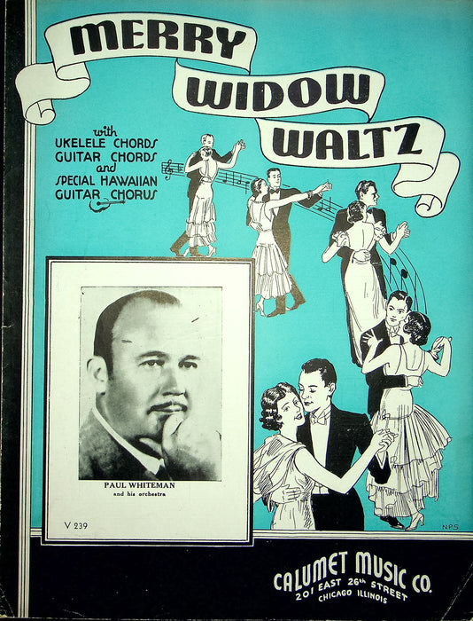 Vintage Sheet Music Merry Widow Waltz Paul Whiteman 1935 Carl Field Franz Lehar 1