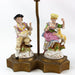 Occupied Japan Lady Lamp Double Student French Provincial Man Woman Sheep 19" 2