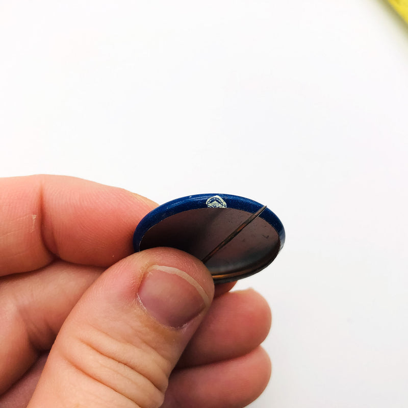 Build With Rock Button Pinback 1" Indiana Dem. Lt. Governor Robert Rock 1960s 2