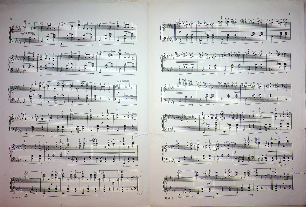 Grande Valse Brillante in E Vintage Sheet Music F. Chopin Op 18 No 2444 4