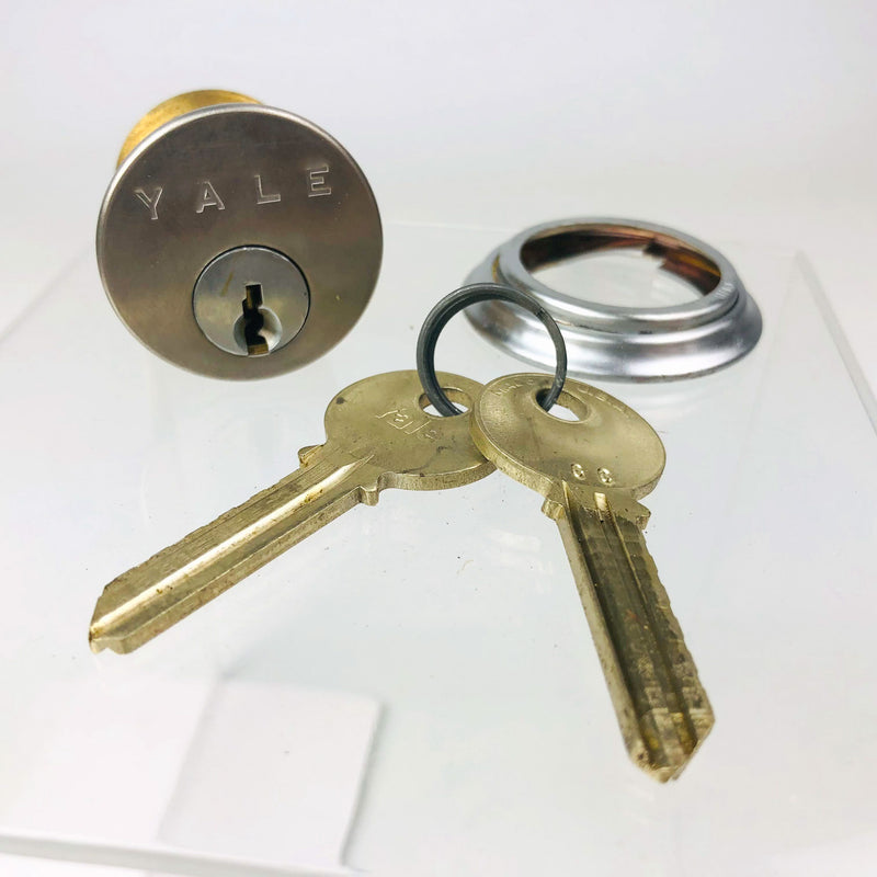 Yale Mortise Cylinder 1152 1-1/4" US32D Satin Stainless Steel O Bittings GC NOS