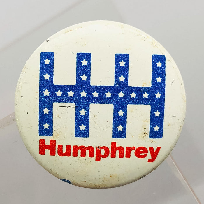 Hubert Horatio Humphrey HHH Stars Button Pin 1" Presidential Campaign Politics 2