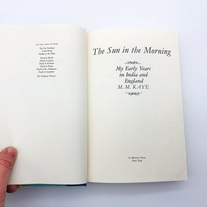 The Sun In The Morning Hardcover M M Kaye 1990 English Novelist India Travel 8