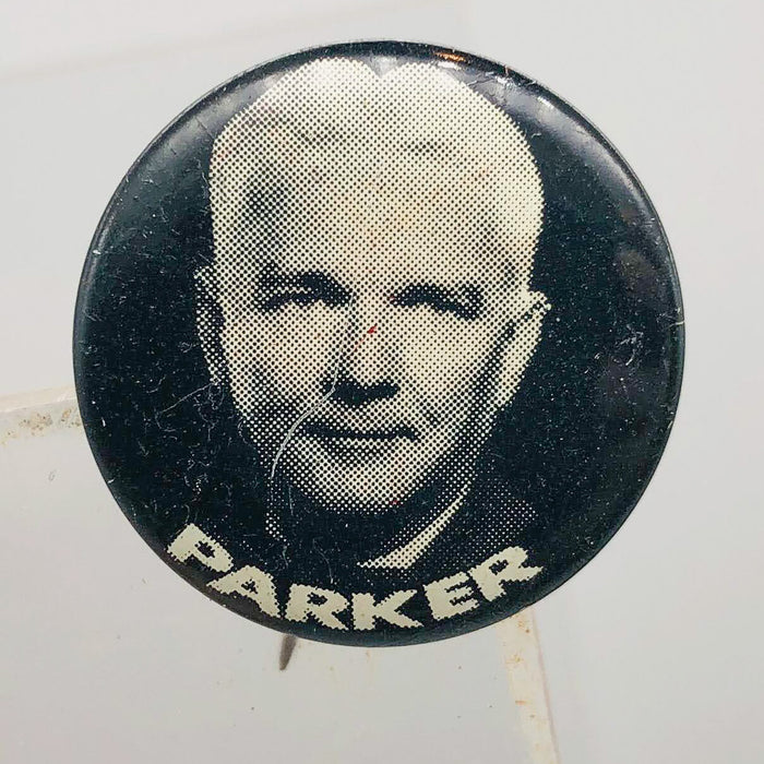 Parker Political Campaign Button Pin .875" Lithographers Union Label Vintage 11