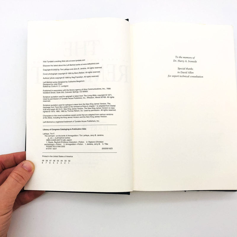 The Remnant Hardcover Lahaye Jenkins 2002 Left Behind Rapture Armageddon 1st Ed 7