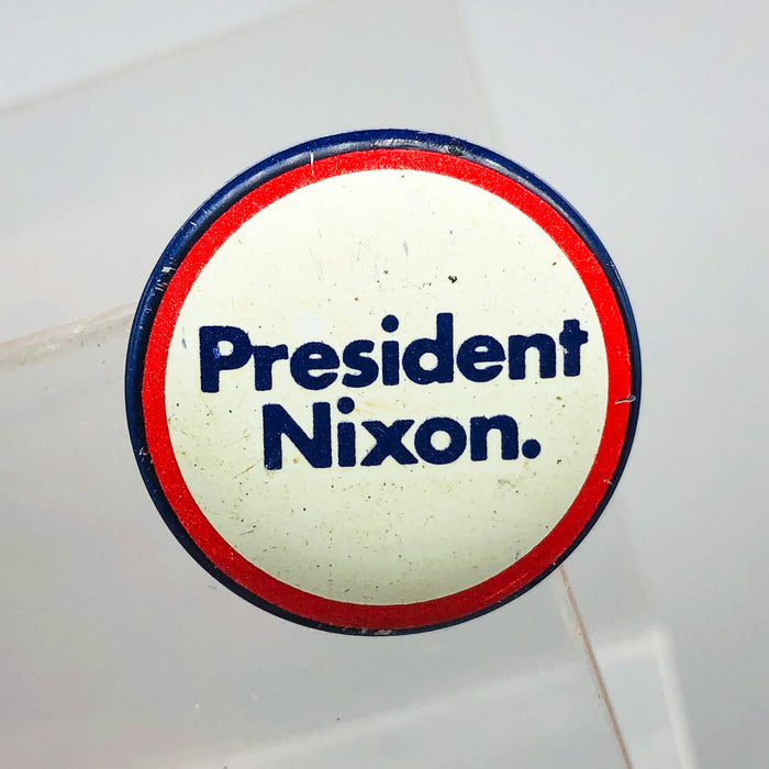 President Nixon Button 1" Pin Presidential Political Campaign Red White Blue 9