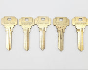 5x Dexter 62CM Key Blanks 6 Pin USA Made Vintage Tarnished NOS 3