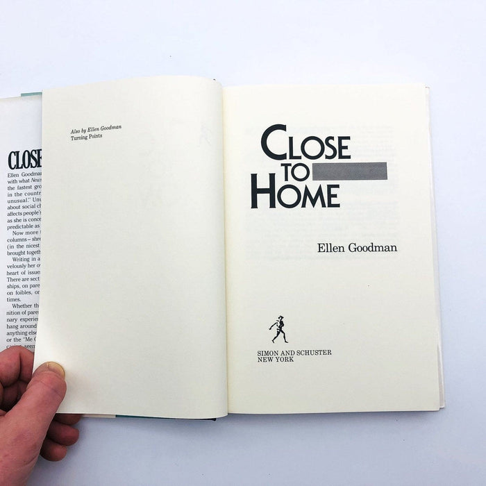 Close to Home Hardcover Ellen Goodman 1979 1st Edition 1st Print 9