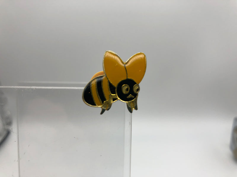 Vintage Bumblebee Lapel Pin Pinback Epoxy Enamel Busy Bee Gold Yellow