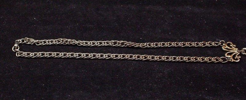 Large Chunky Silver & Gold Tone Necklace: BOHO / Mayan Abstract Dangle | USED 5