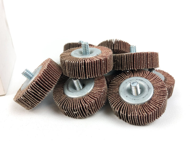 Merit Mini Flap Wheel 32009 MW GOF XX-1505 80 ARB 1-5/8"x1/2"x1/4" THD 10pk 3