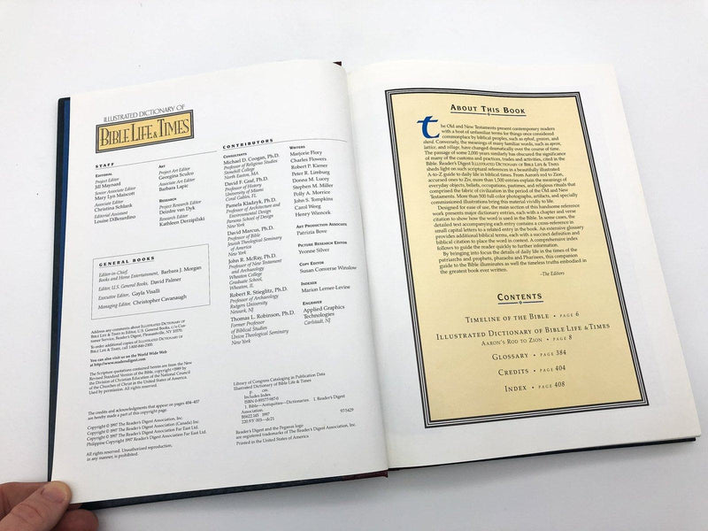 Bible Life & Times Reader's Digest 1997 Illustrated Dictionary A to Z Hardcover 10