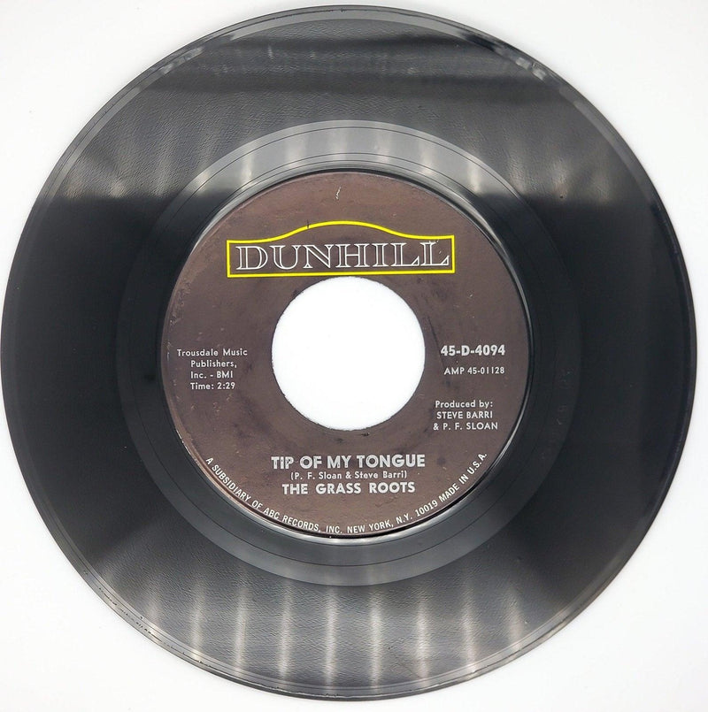 The Grass Roots Tip Of My Tongue Record 45 RPM Single Dunhill 1966 1