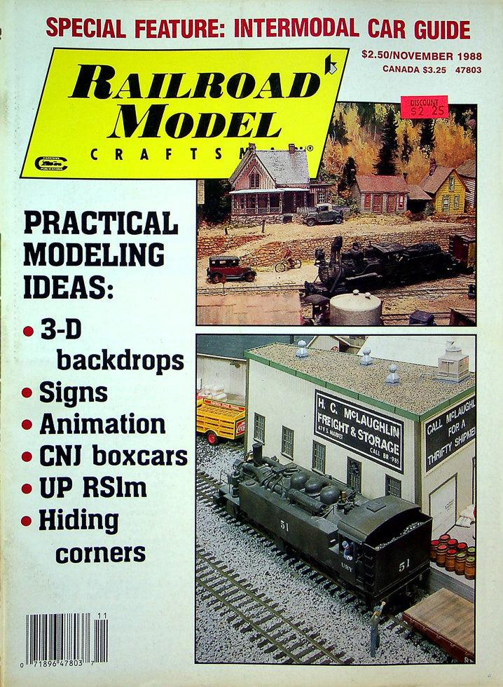 Railroad Model Craftsman Magazine November 1988 Vol 57 No 6 Practical Modeling
