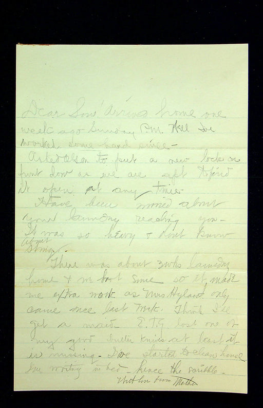 WW1 Era Hand Written Letter from Mother to Sons Living in Ithaca New York 1918 2