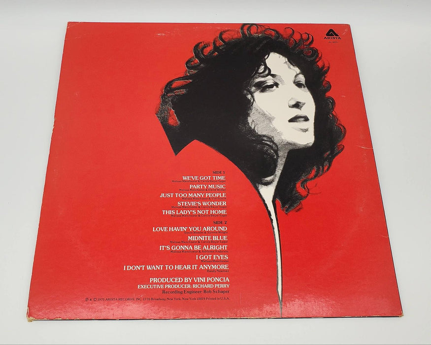 Melissa Manchester Melissa LP Record Arista 1975 AL 4031 w/ Lyric Sleeve 2