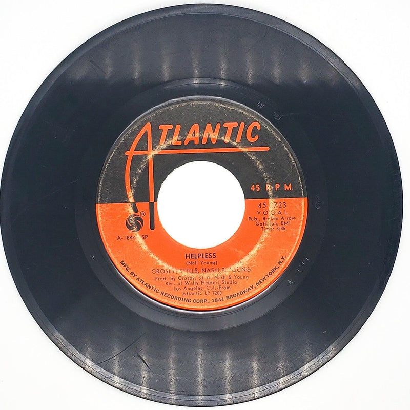 Crosby, Stills, Nash & Young Woodstock Record 45 Single Atlantic Records 1970 2