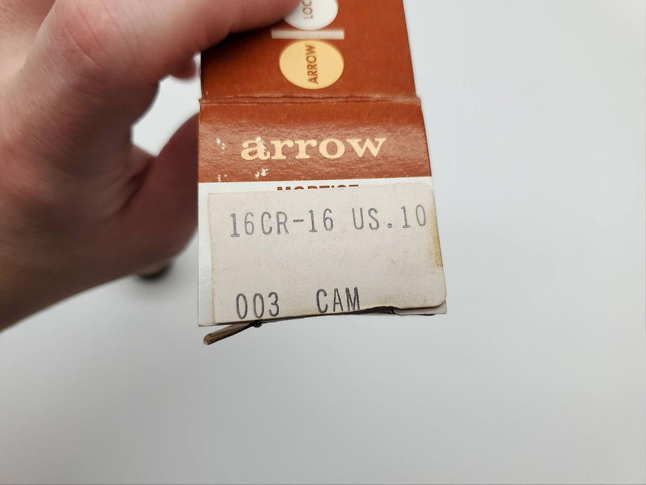 Arrow Mortise Cylinder Housing 16 CR-16 Satin Bronze US10 003 Cam NOS