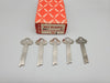 5x Yale R381 1/2 1-1/2" Key Blanks Flat Steel USA Made Vintage NOS 3