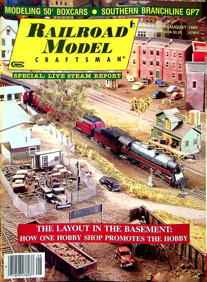 Railroad Model Craftsman Magazine August 1988 Vol 57 No 3 Layout In Basement