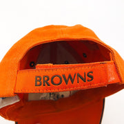 Vintage Cleveland Browns Football Hat Baseball Cap NFL Hook Loop Orange Helmet 12
