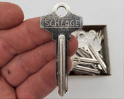 50x Schlage 35-182 Key Blanks Wafer Sliver Tone Brass NOS 1