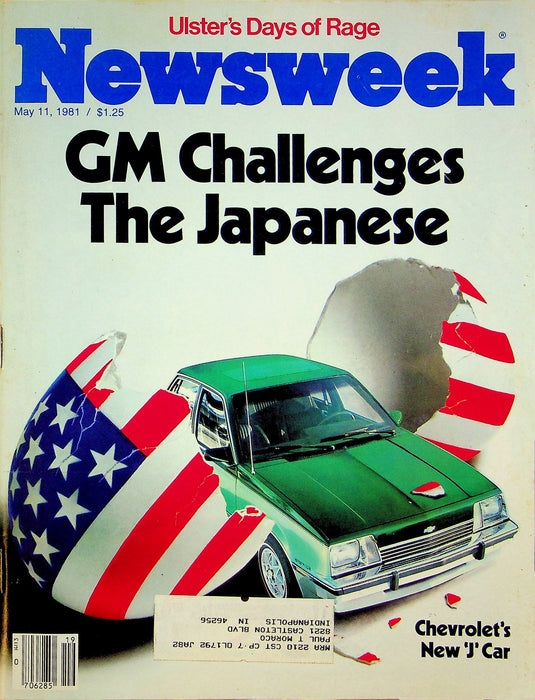 Newsweek Magazine May 11 1981 GM Challenges The Japanese Chevrolet's New 'J' Car 1