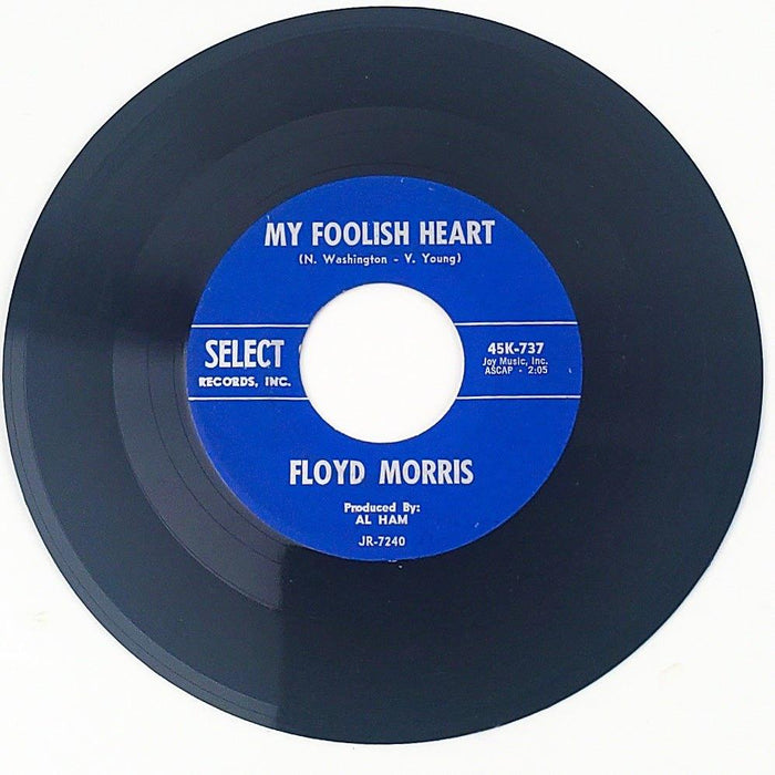 Floyd Morris My Foolish Heart Record 45 RPM Single JR-7240 Select Records 1