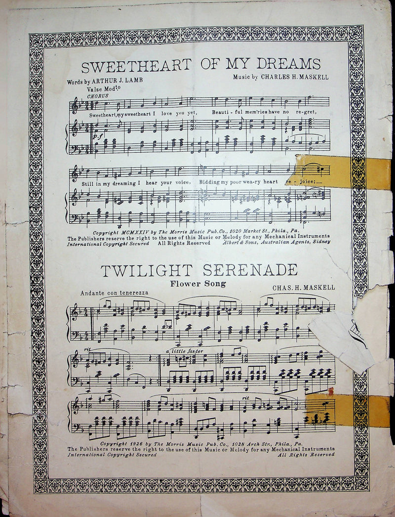 Falling Waters or Waters of Yosemite Vintage Sheet Music Piano JL Truax 1926 5