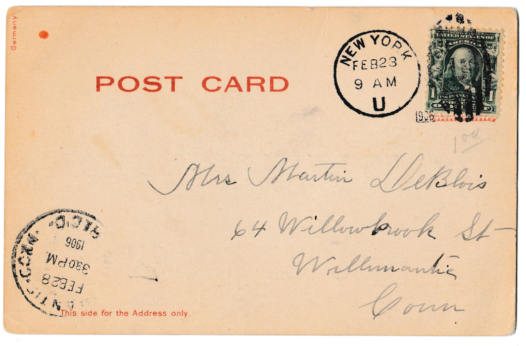 1906 Postcard View of the Navy Yard Brooklyn New York German American Soldier