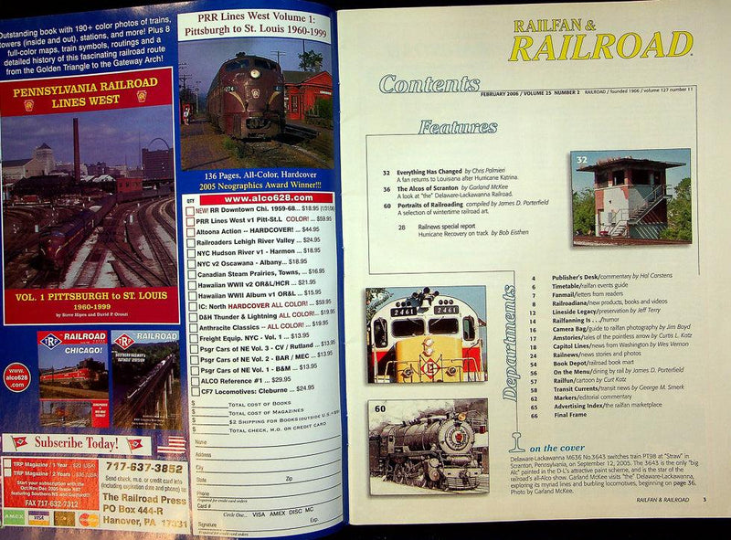 Railfan & Railroad Magazine February 2006 Vol 25 No 2 Interview David Gunn