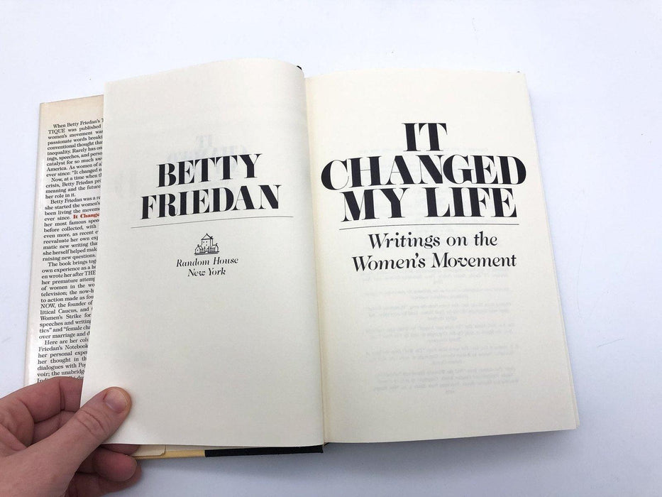 It Changed My Life Betty Friedan 1976 Random Womens Movement HC 1st Ed 10 Print 8