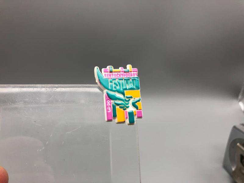 Vintage Kentucky Derby Festival Lapel Pin 1989 Louisville Horse Racing Wings