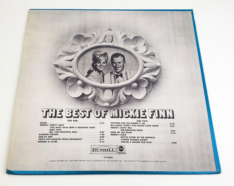 Mickie Finn The Best Of Mickie Finn 33 RPM LP Record Dunhill 1969 2