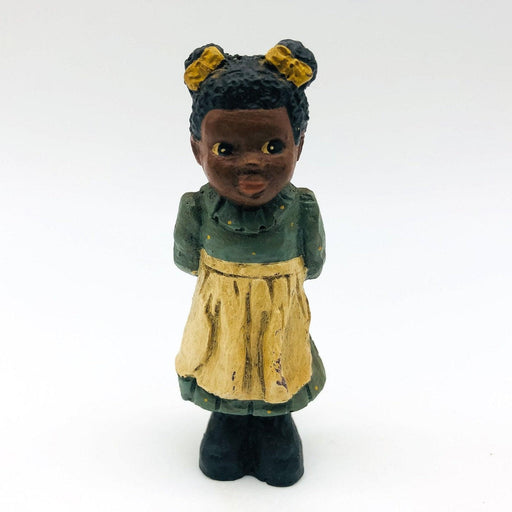 All Gods Children Figurine Lil' Emmie 1988 African American Apron Teddy Bear 1