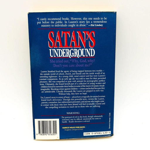 Satan's Underground Paperback Lauren Stratford 1988 Woman God Deliverance Abuse 2