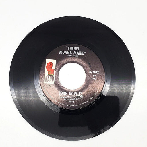 John Rowles Cheryl Moana Marie 45 RPM Single Record Kapp Records 1970 K-2102 1