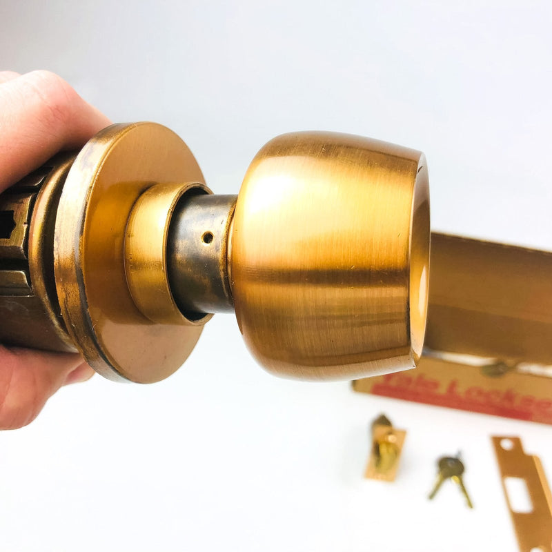 Yale Storeroom Closet Door Knob Lockset BR5405 US10 Satin Bronze New ADA Strike 11
