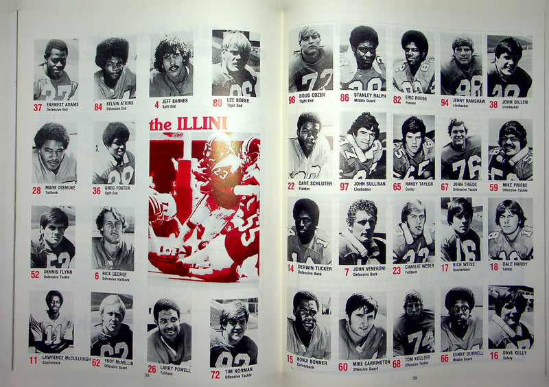 Ohio State Buckeye Football Program Nov 11 1978 Vs. Illinois Fighting Illini