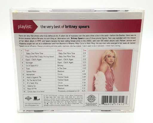 Britney Spears Playlist: The Very Best Of Britney Spears Album CD Jive 2012 2