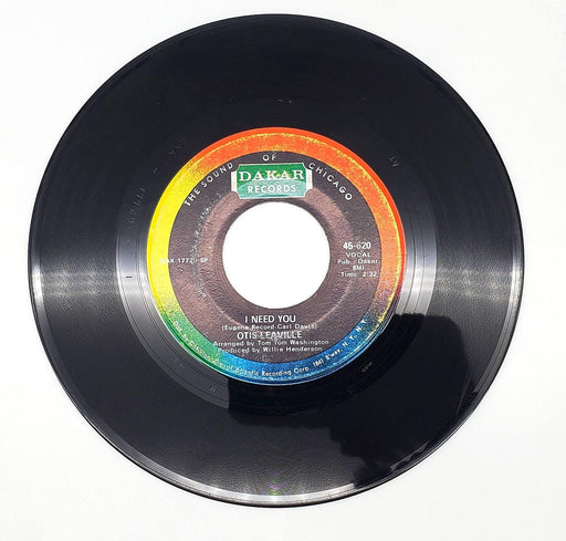 Otis Leavill Love Uprising 45 RPM Single Record Dakar Records 1970 45-620 2