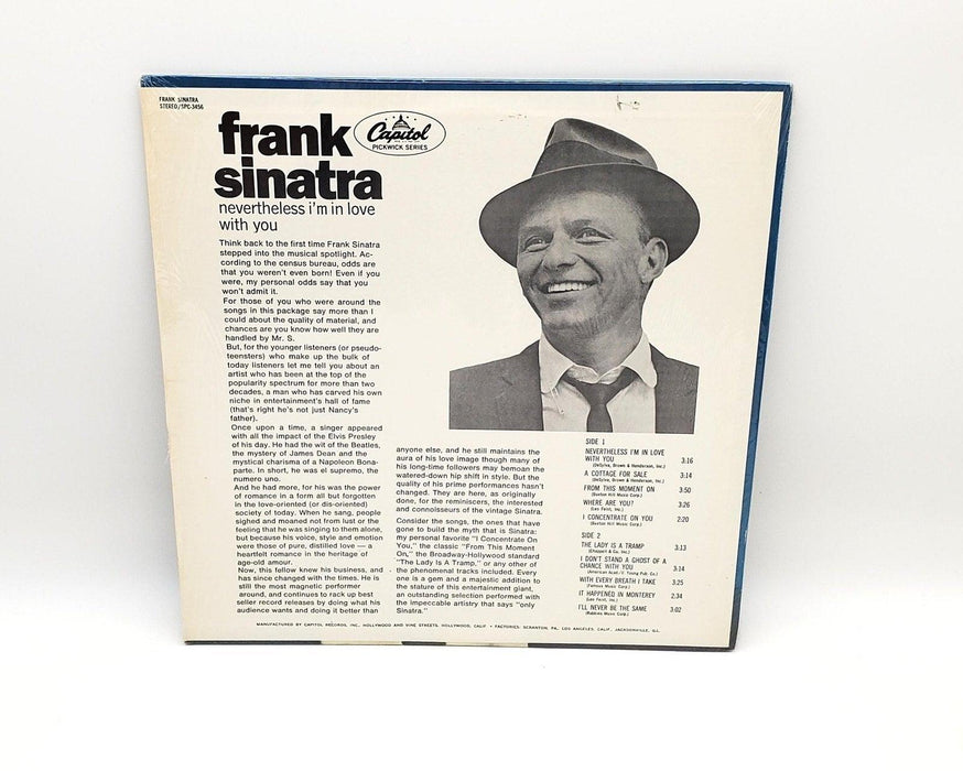 Frank Sinatra Nevertheless I'm In Love With You 33 RPM LP Record Capitol 1968 2